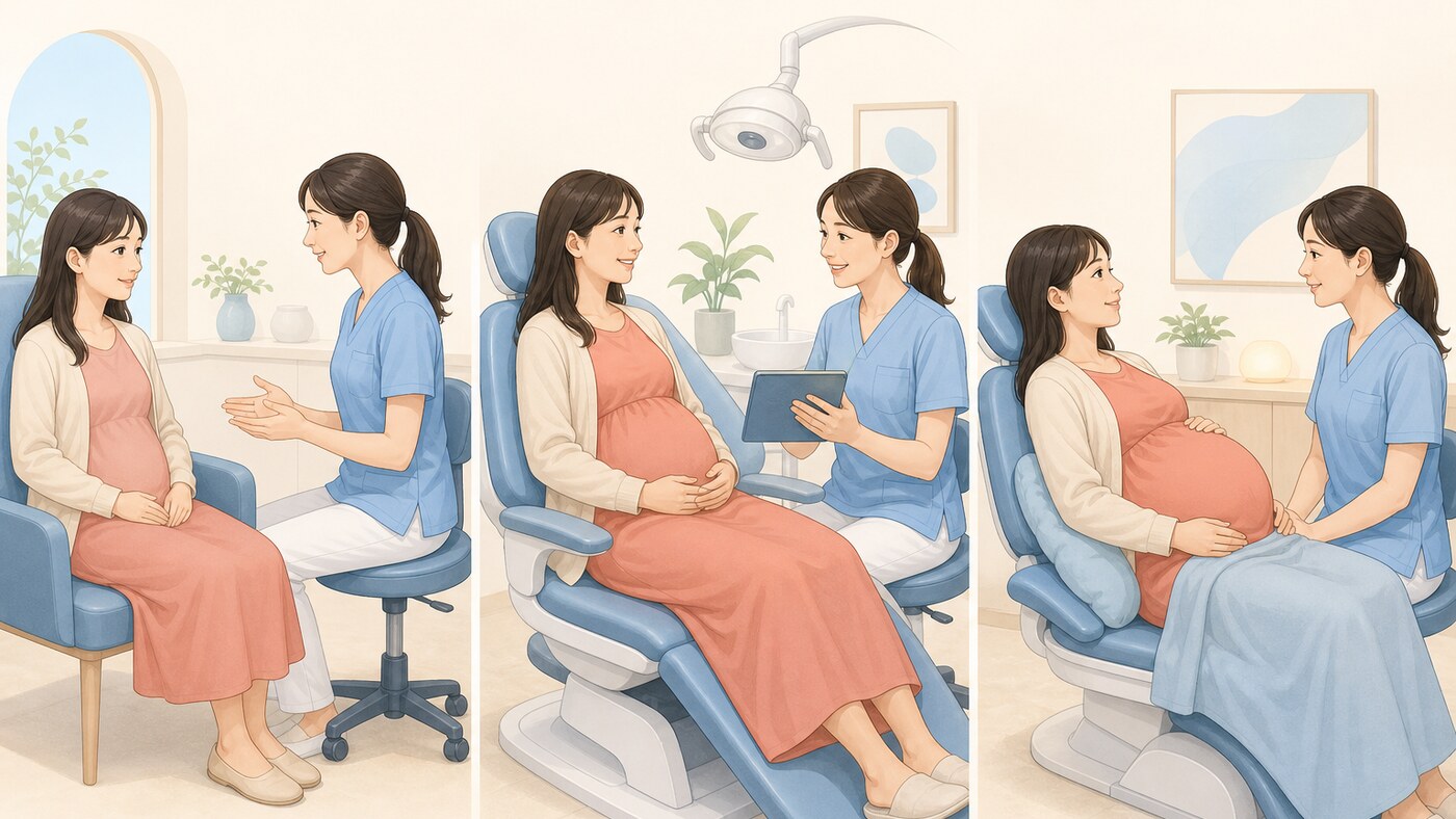妊娠初期・中期・後期の歯科受診時期の目安